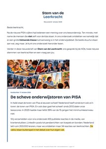 Nieuwsbrief Stem van de Leerkracht, oktober 2026